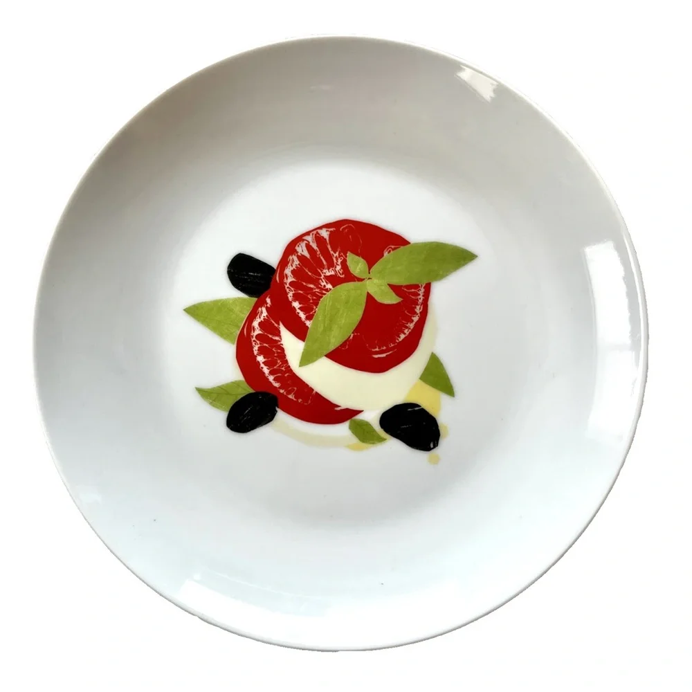 Crate & Barrel Global Bites Appetizer Plates Sushi Snack Tidbit Set of 6, 6.75”